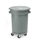 AmerBox Abfalleimer rund 80L - Ø490xH620 mm, aus Polypropylen, grau