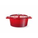 Emaillierter Gusseisentopf, HENDI, 3,7L, Rot,...
