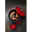Emaillierter Gusseisentopf, HENDI, 3,7L, Rot, 317x240x(H)105mm