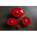Emaillierter Gusseisentopf, HENDI, 3,7L, Rot, 317x240x(H)105mm