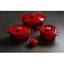 Emaillierter Gusseisentopf, HENDI, 3,7L, Rot, 317x240x(H)105mm