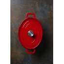 Emaillierter Gusseisentopf, HENDI, 4,4L, Rot,...
