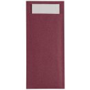 Europochette Burgund Besteckbeutel mit weißer...