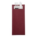 Europochette Burgund Besteckbeutel mit weißer...
