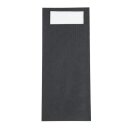 Europochette Schwarze Bestecktasche mit weißer...