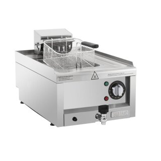 Gastro Fritteuse mit Ablasshahn - 8 Liter, Tischmodell, 6 kW