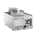 Gastro Fritteuse mit Ablasshahn - 8 Liter, Tischmodell, 6 kW