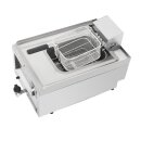 Gastro Fritteuse mit Ablasshahn - 8 Liter, Tischmodell, 6 kW