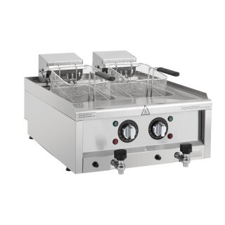 Buffalo 600 Serie Doppeltank-Elektrofritteuse 2 x 8Ltr