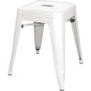 Bolero Bistro Niedriger Hocker aus Stahl Weiß (4...