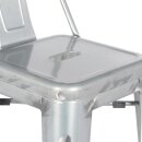Bolero Bistro Hochhocker aus verzinktem Stahl mit Rückenlehne (4 Stück)