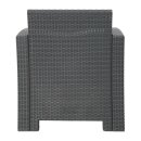 Bolero  Sessel- Und Tischgeflecht-Set grau