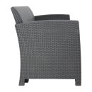 Bolero  Sessel- Und Tischgeflecht-Set grau
