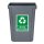 Jantex Slim Mülleimer Grau 60Ltr