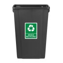 Jantex Slim Mülleimer Schwarz 80Ltr