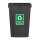 Jantex Slim Mülleimer Schwarz 80Ltr