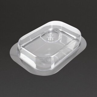 APS Tablett mit LURAN®-Deckel rechteckig - Edelstahl und Polycarbonat, 42 x 31 x 9 cm