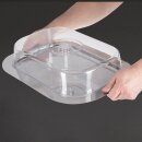 APS Tablett mit LURAN®-Deckel rechteckig - Edelstahl und Polycarbonat, 42 x 31 x 9 cm