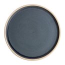 Olympia Canvas flacher runder Teller granit-blau 18cm