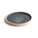 Olympia Canvas flacher runder Teller granit-blau 18cm