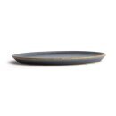 Olympia Canvas runder Teller mit schmalem Rand granit-blau 26,5cm