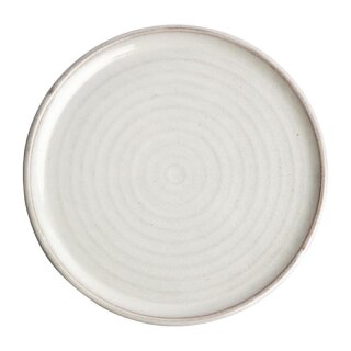 Olympia Canvas runder Teller mit schmalem Rand weiß 26,5cm