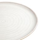 Olympia Canvas runder Teller mit schmalem Rand weiß 26,5cm