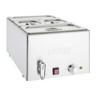Buffalo Bain Marie mit Ablasshahn und Schalen