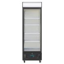 Polar Glastürkühlschrank mit 368 Liter - mit 4 Rollen, schwarz, 230 V