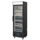Polar Glastürkühlschrank mit 368 Liter - mit 4 Rollen, schwarz, 230 V