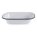 Olympia rechteckige Speiseschale weiß-blau 19 x 28cm (6 Stück)