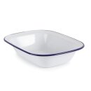 Olympia rechteckige Speiseschale weiß-blau 19 x 28cm (6 Stück)