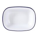 Olympia rechteckige Speiseschale weiß-blau 19 x 28cm (6 Stück)