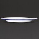 Olympia emaillierte Essteller weiß-blau 24,5cm (6...