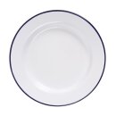Olympia emaillierte Essteller weiß-blau 24,5cm (6 Stück)
