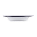 Olympia emaillierte Suppenteller weiß-blau 24,5cm (6 Stück)