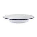 Olympia emaillierte Suppenteller weiß-blau 24,5cm (6 Stück)
