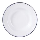 Olympia emaillierte Suppenteller weiß-blau 24,5cm (6 Stück)
