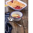 Olympia emaillierte Dessertschalen weiß-blau 6cm (6 Stück)