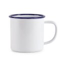 Olympia emaillierte Tassen weiß-blau 35cl (6...