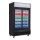 Polar G-Serie Kühlvitrine mit mit Schiebetüren und Leuchtkasten 950Ltr Schwarz