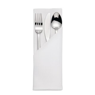 Mitre Luxury Satin Band Servietten weiß 55cm