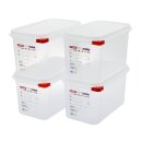 Araven GN1/4 Lebensmittelbehälter 4,3L (4 Stück)