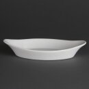 Olympia Whiteware ovale Gratinschalen weiß 25,3 x 14cm (6 Stück)