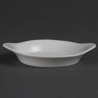 Olympia Whiteware runde Gratinschalen weiß 15,6 x 12,6cm (6 Stück)