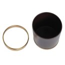 Bolero Papierkorb mit goldfarbenem Rand 10L,Lederoptik