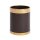 Bolero Papierkorb mit goldfarbenem Rand 10L,Lederoptik