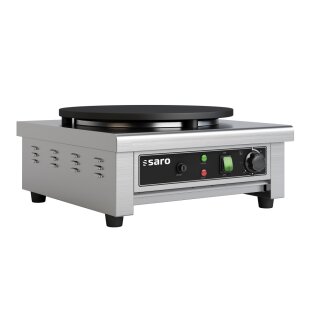 Saro Crêpes-Gerät MERLE - Ø 400 mm, Edelstahlgehäuse & Teigverteiler