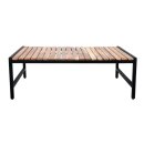 Niedriger Couchtisch Bolero aus Stahl und Akazie, 1200 x 800 mm