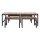 Niedriger Couchtisch Bolero aus Stahl und Akazie, 1200 x 800 mm